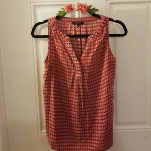 Red Sleeveless Blouse
